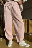 Gaberdine Shelby Barrel Pant Rose